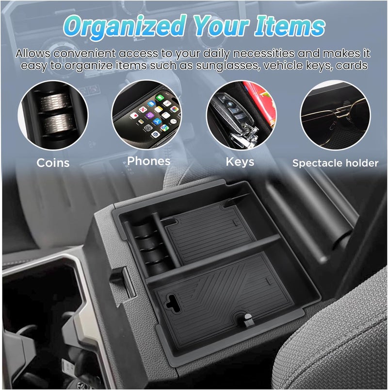 Sinminou Center Console Organizer Compatible with 2025-2026 Toyota 4Runner (6th Gen) Interior Accessories, Cup Holder, Armrest Organizer Tray and Hidden Storage Box - Image 4